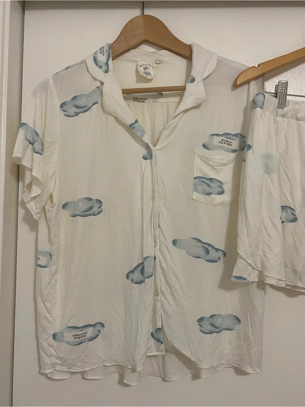 Gelato Pique Women’s Cream Cloud-Print ☁️Pajama Set
